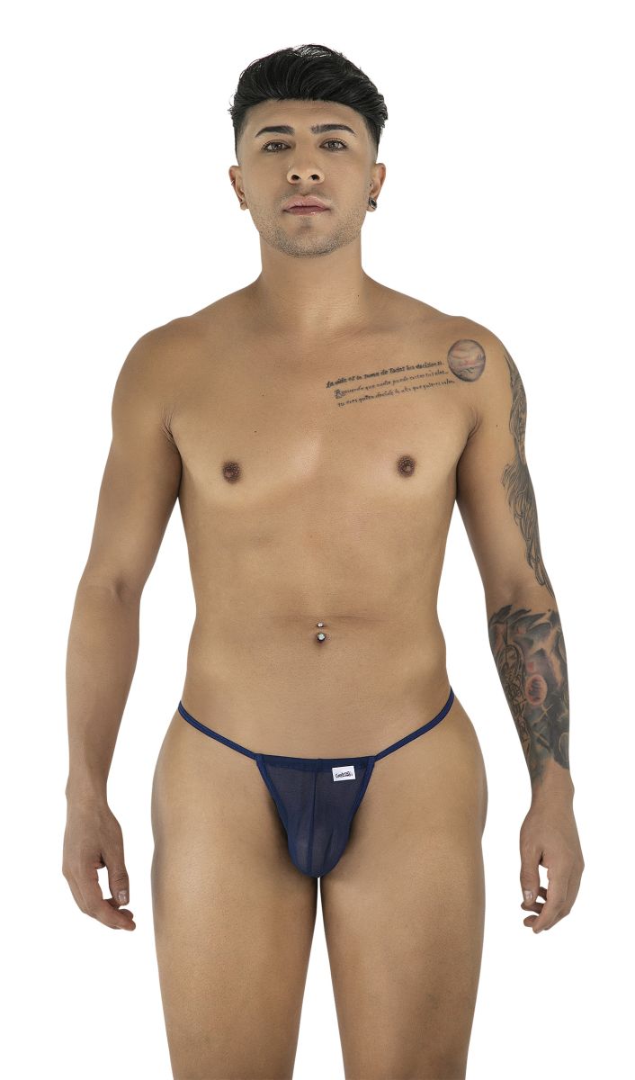 CandyMan 9586 G-String Color Dark Blue Mesh - EricSaloDesign.com