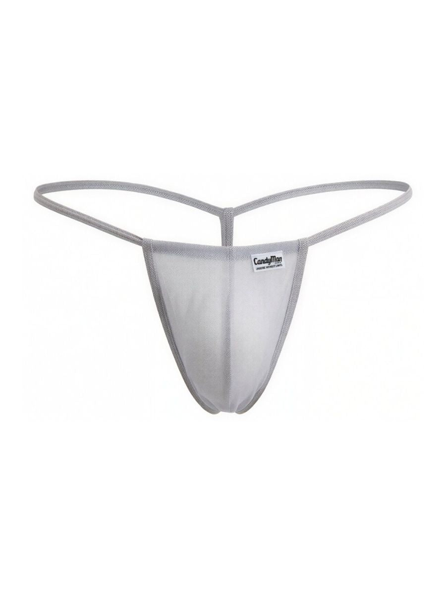 CandyMan 9586 G-String Color Gray Mesh - EricSaloDesign.com