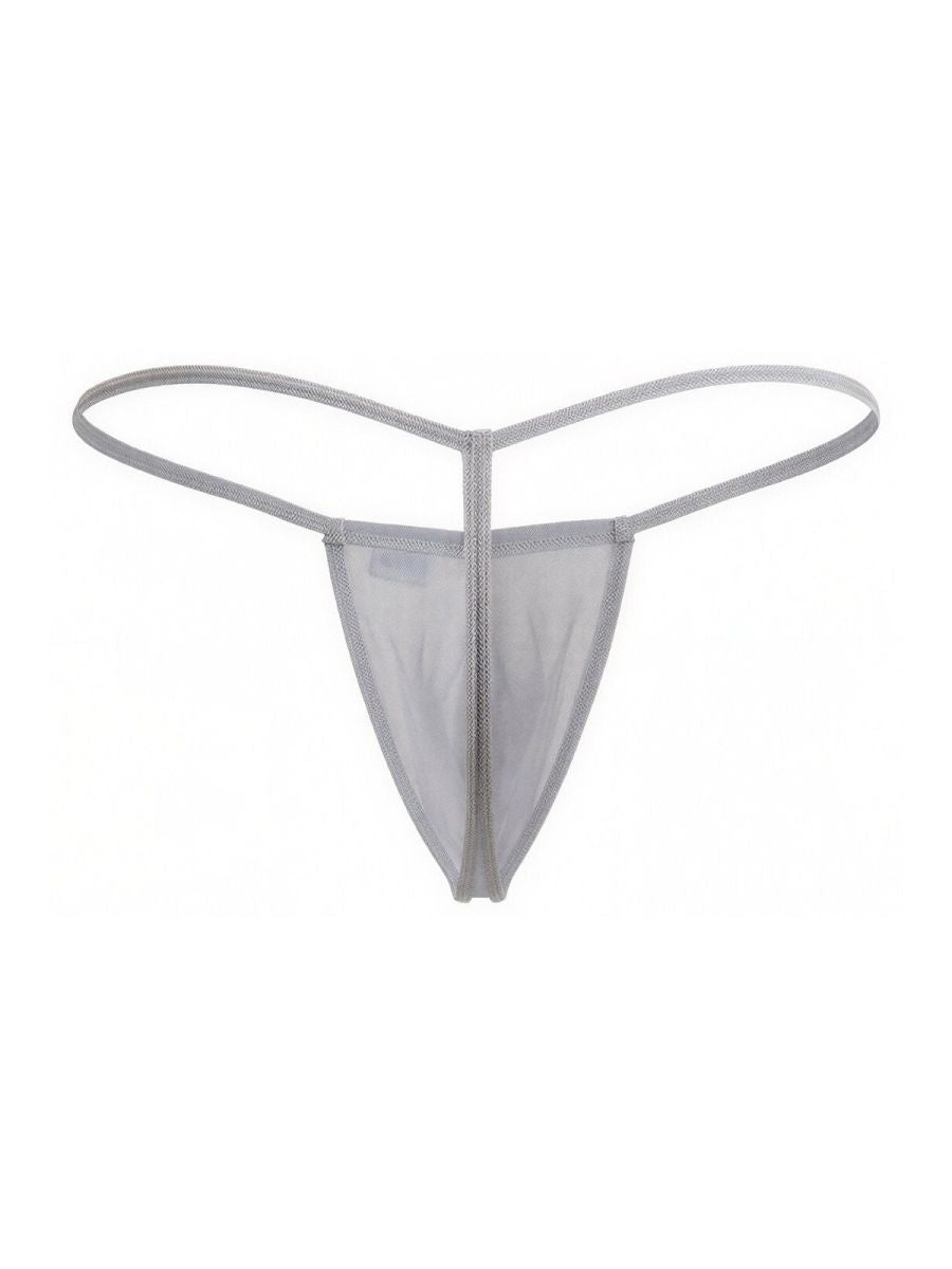 CandyMan 9586 G-String Color Gray Mesh - EricSaloDesign.com