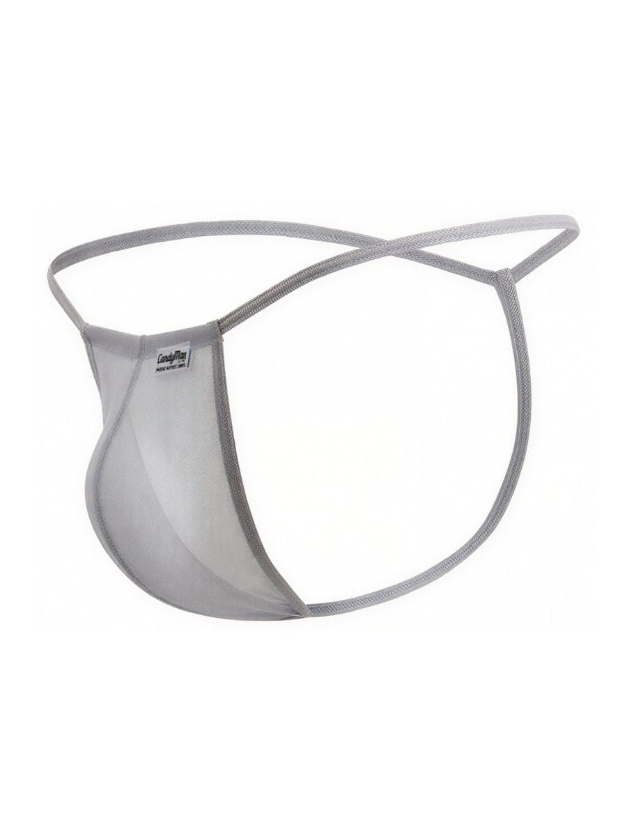 CandyMan 9586 G-String Color Gray Mesh - EricSaloDesign.com