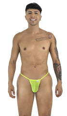 CandyMan 9586 G-String Color Hot Green Mesh - EricSaloDesign.com