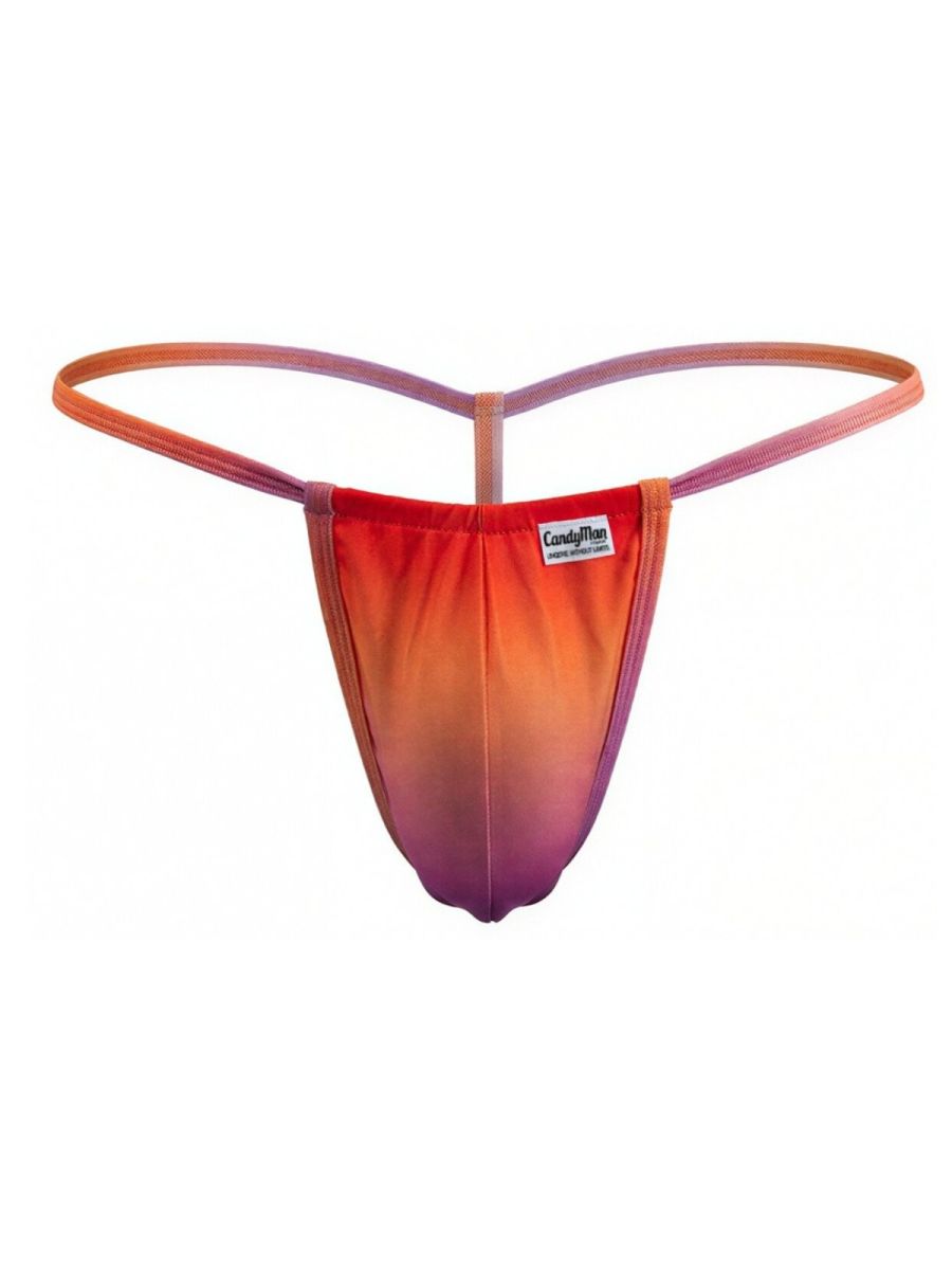CandyMan 9586 G-String Color Orange Print - EricSaloDesign.com