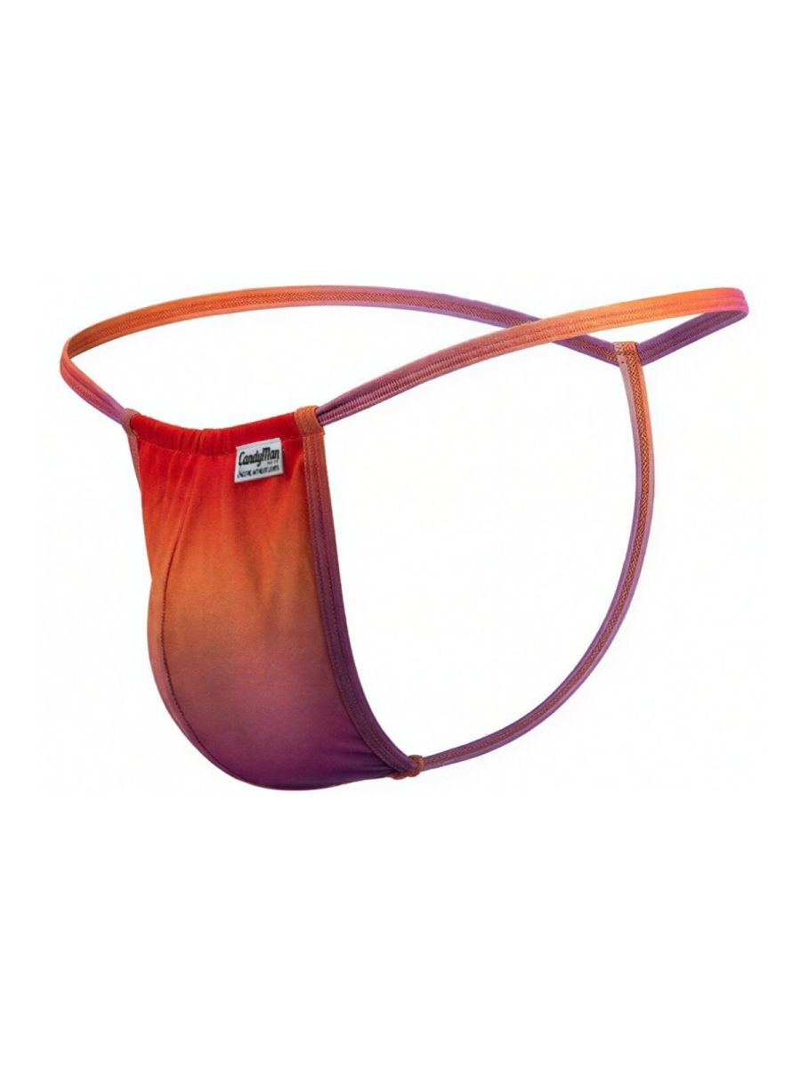 CandyMan 9586 G-String Color Orange Print - EricSaloDesign.com
