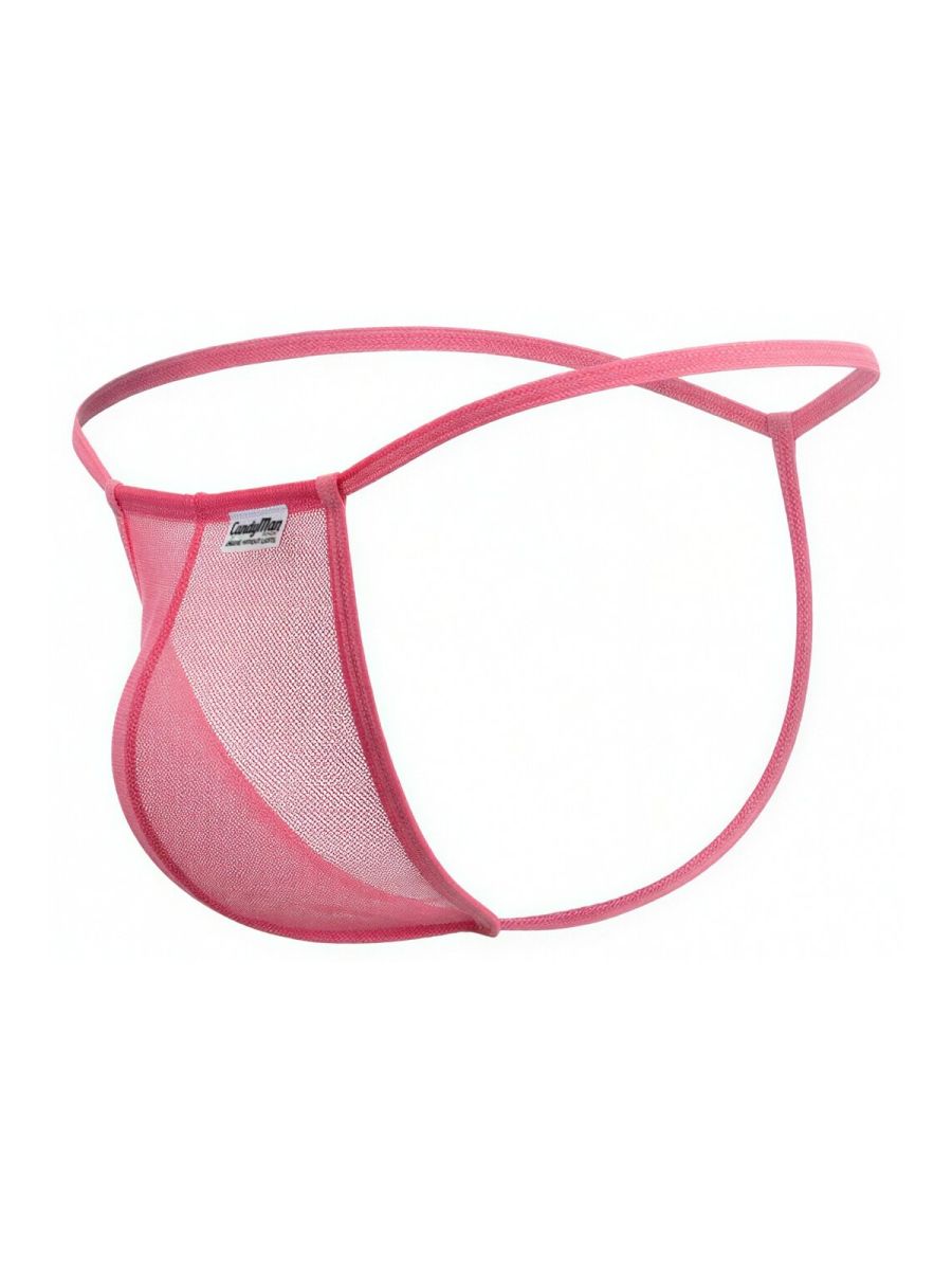 CandyMan 9586 G-String Color Pink Mesh - EricSaloDesign.com