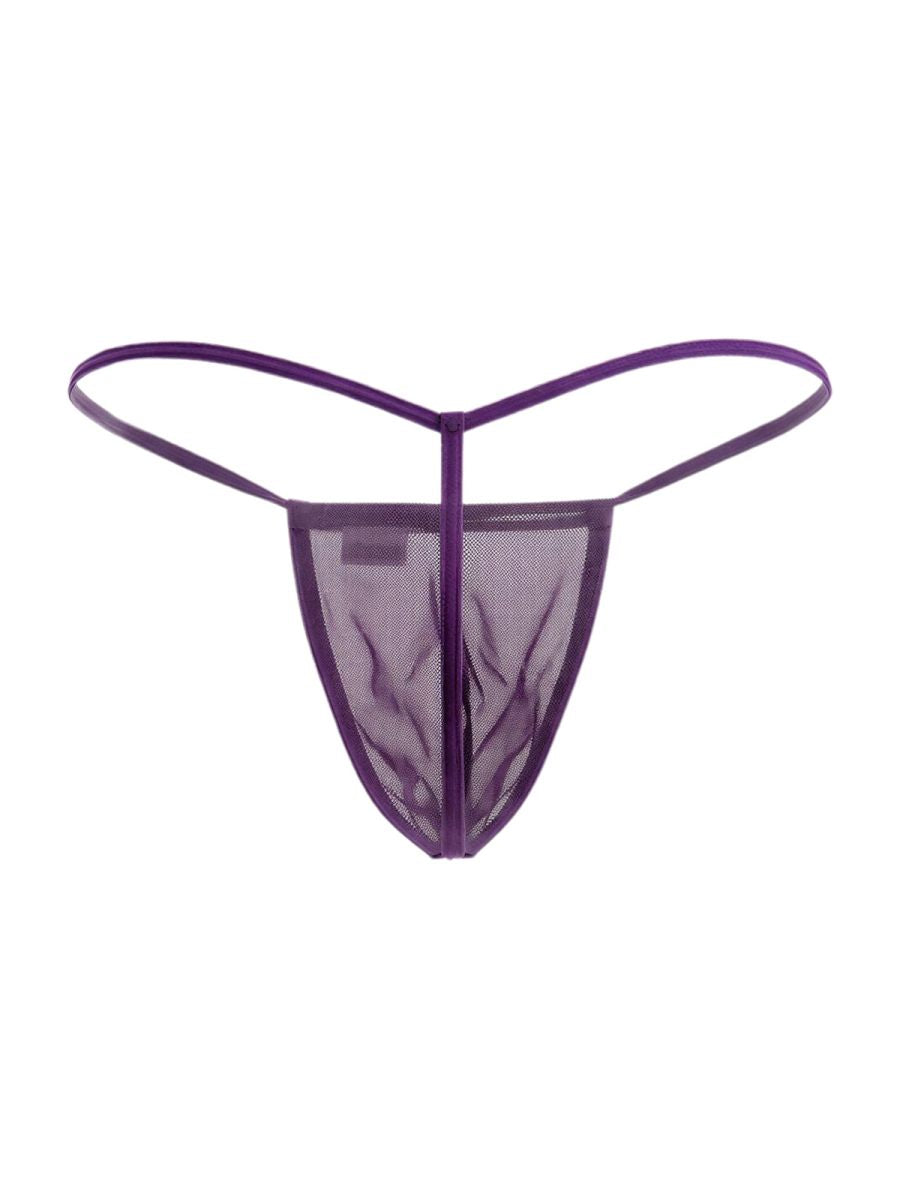 CandyMan 9586 G-String Color Purple Mesh - EricSaloDesign.com