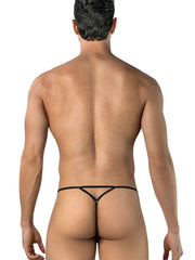 CandyMan 95004 Herrenunterwäsche Stylischer Netz-String mit blauem Farbdruck