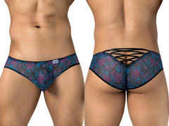 CandyMan 95005 Herrenunterwäsche bedruckter Netz-Slip Farbe Blau