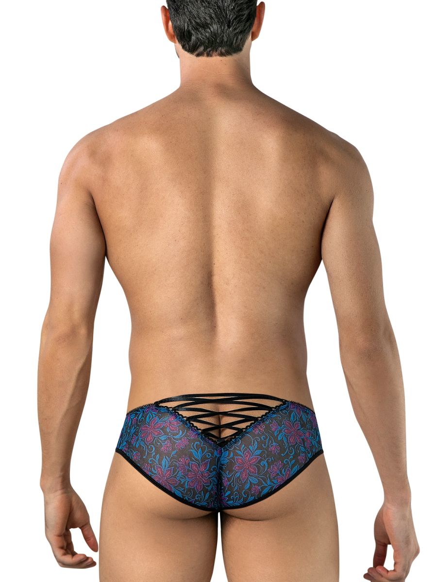 CandyMan 95005 Herrenunterwäsche bedruckter Netz-Slip Farbe Blau