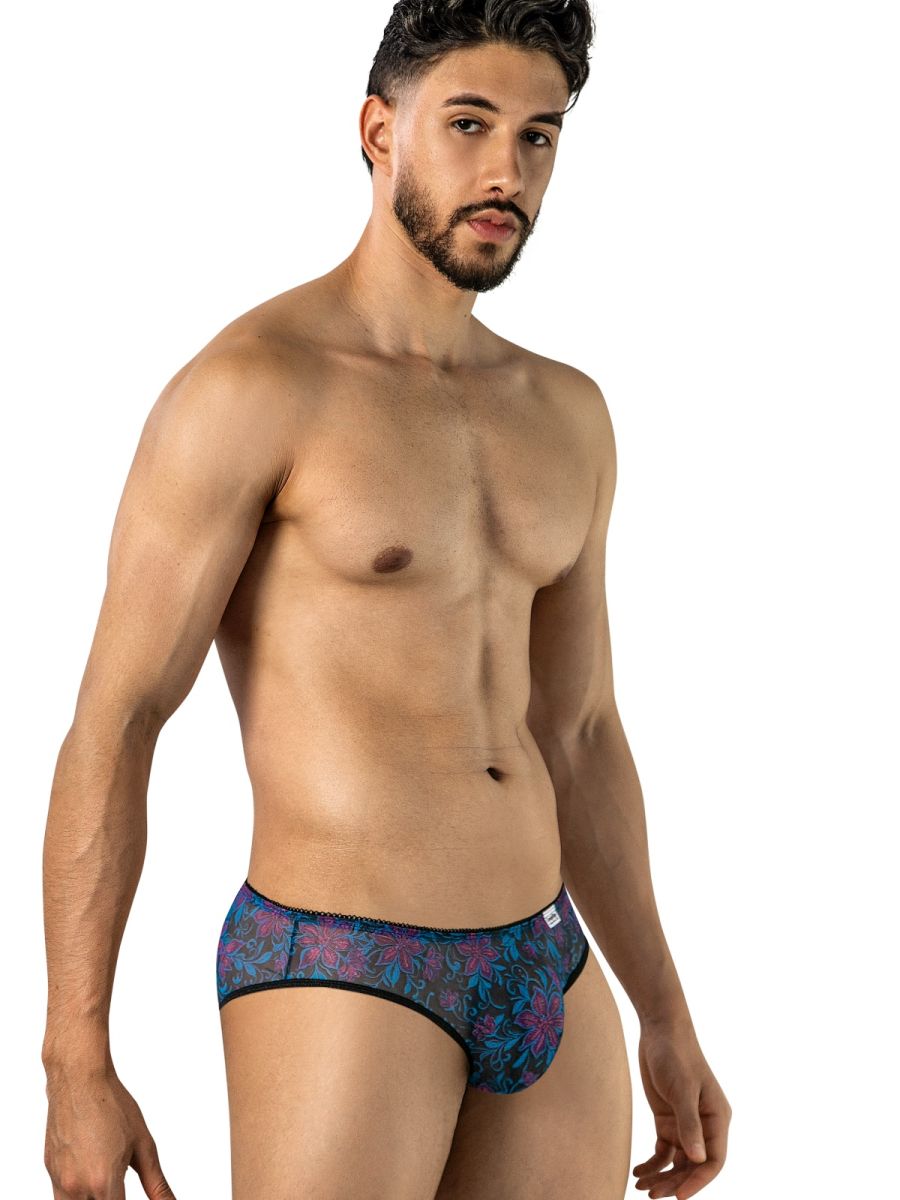 CandyMan 95005 Herrenunterwäsche bedruckter Netz-Slip Farbe Blau
