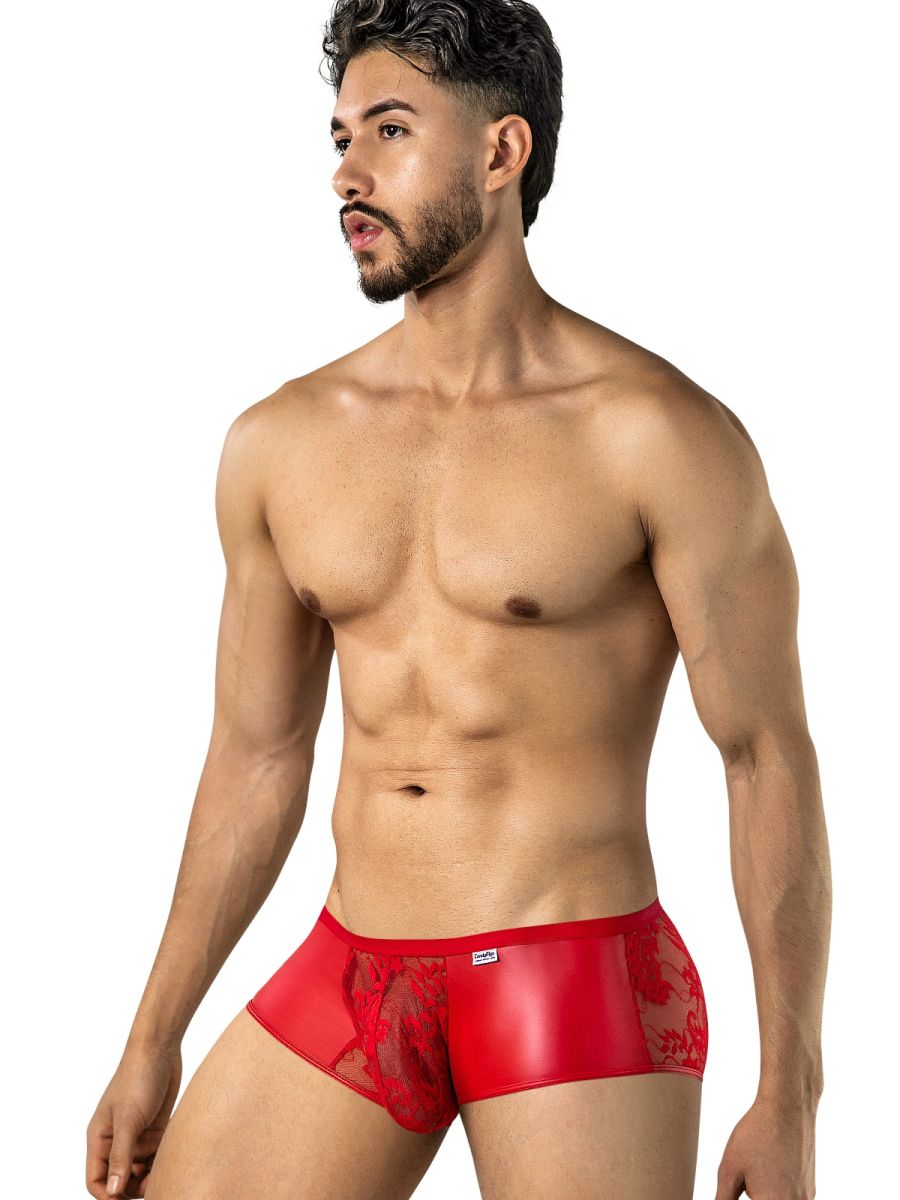 CandyMan 95008 Herrenunterwäsche verführerische Spitzen-Trunks Farbe Rot