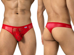 CandyMan 95009 Herrenunterwäsche verführerische Spitzen-Tangas Farbe Rot