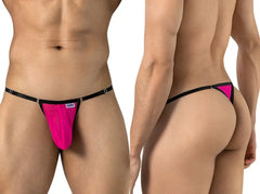 CandyMan 95016 String sexy en résille pour homme, couleur rose vif