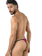 CandyMan 95016 String sexy en résille pour homme, couleur rose vif