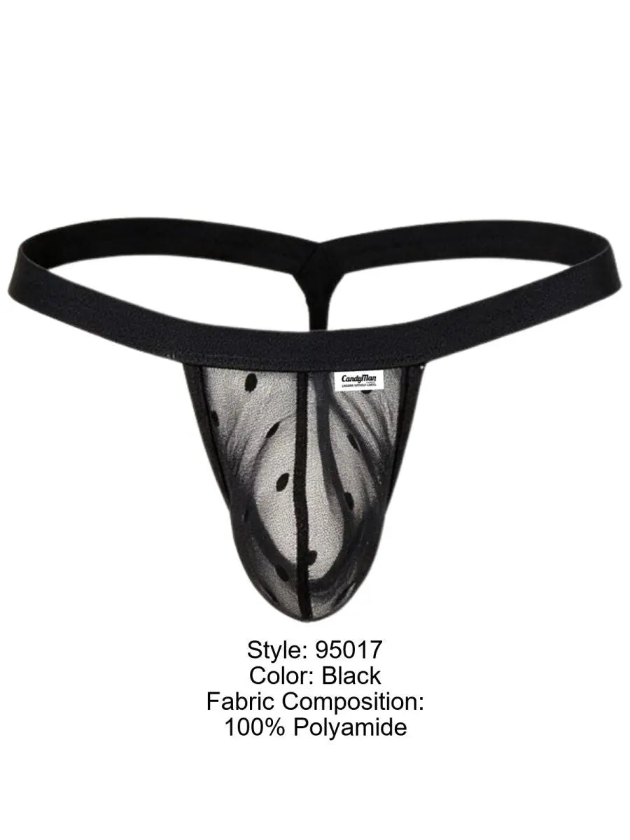 String en maille pour homme CandyMan 95017, couleur noir