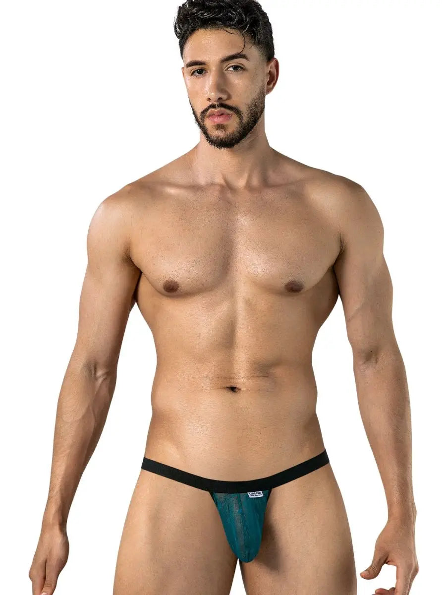 String homme en maille CandyMan 95017, couleur émeraude