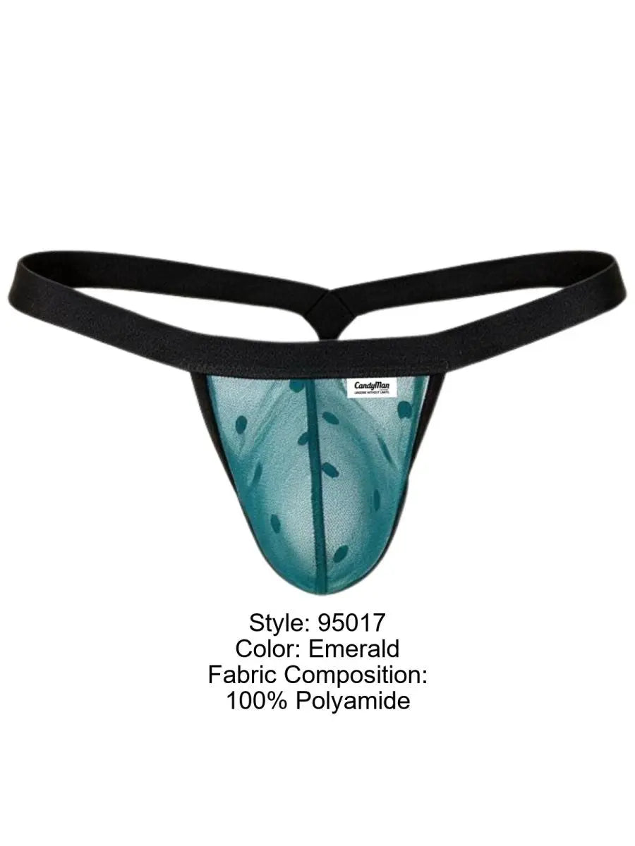 String homme en maille CandyMan 95017, couleur émeraude