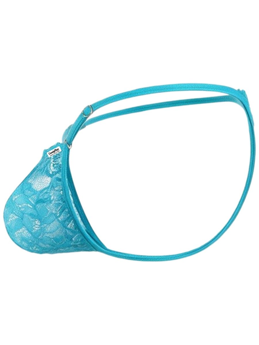CandyMan 95020 Herrenunterwäsche Sinnliche Spitzen-Tangas Farbe Türkis