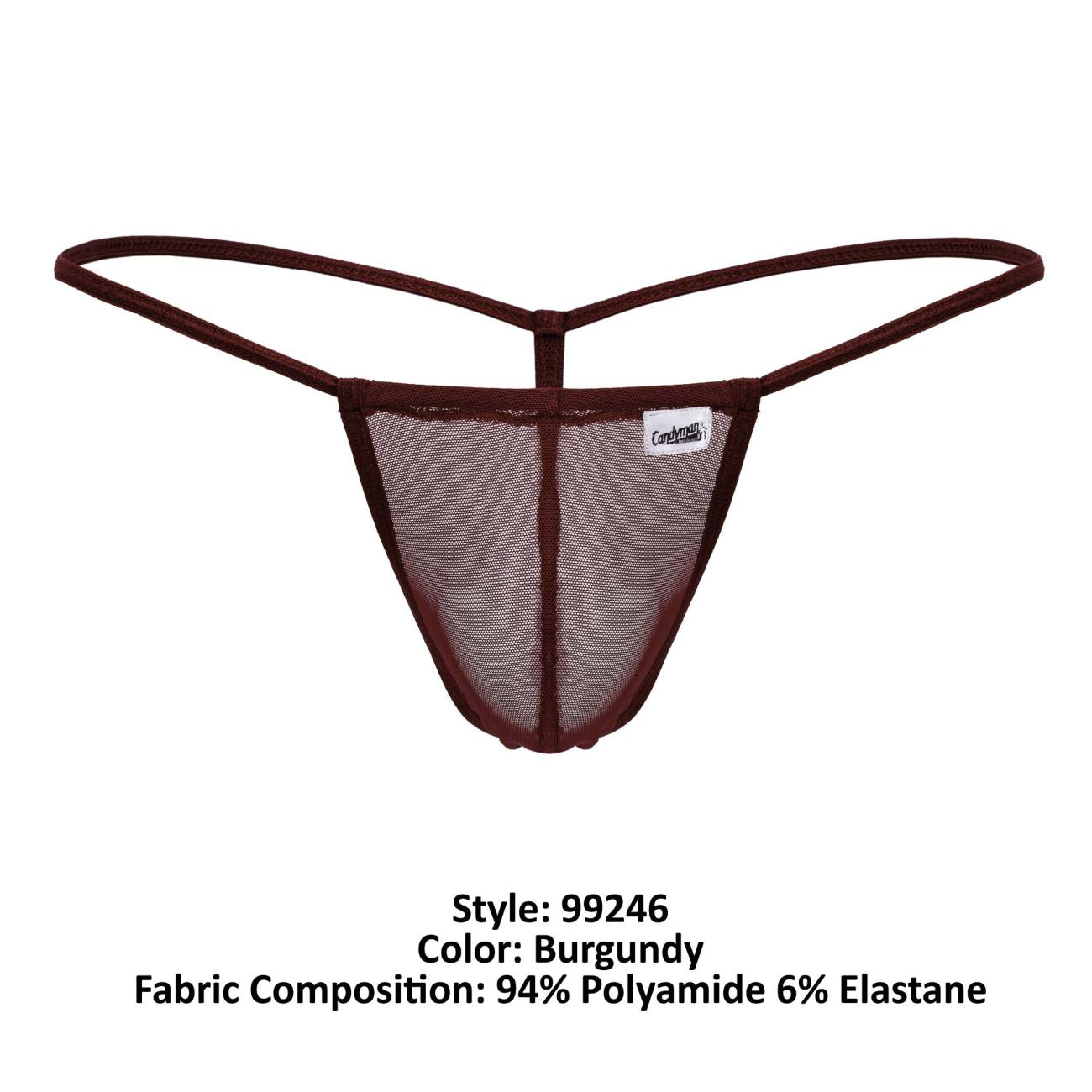 CandyMan 99246 G-String Thongs Color Burgundy