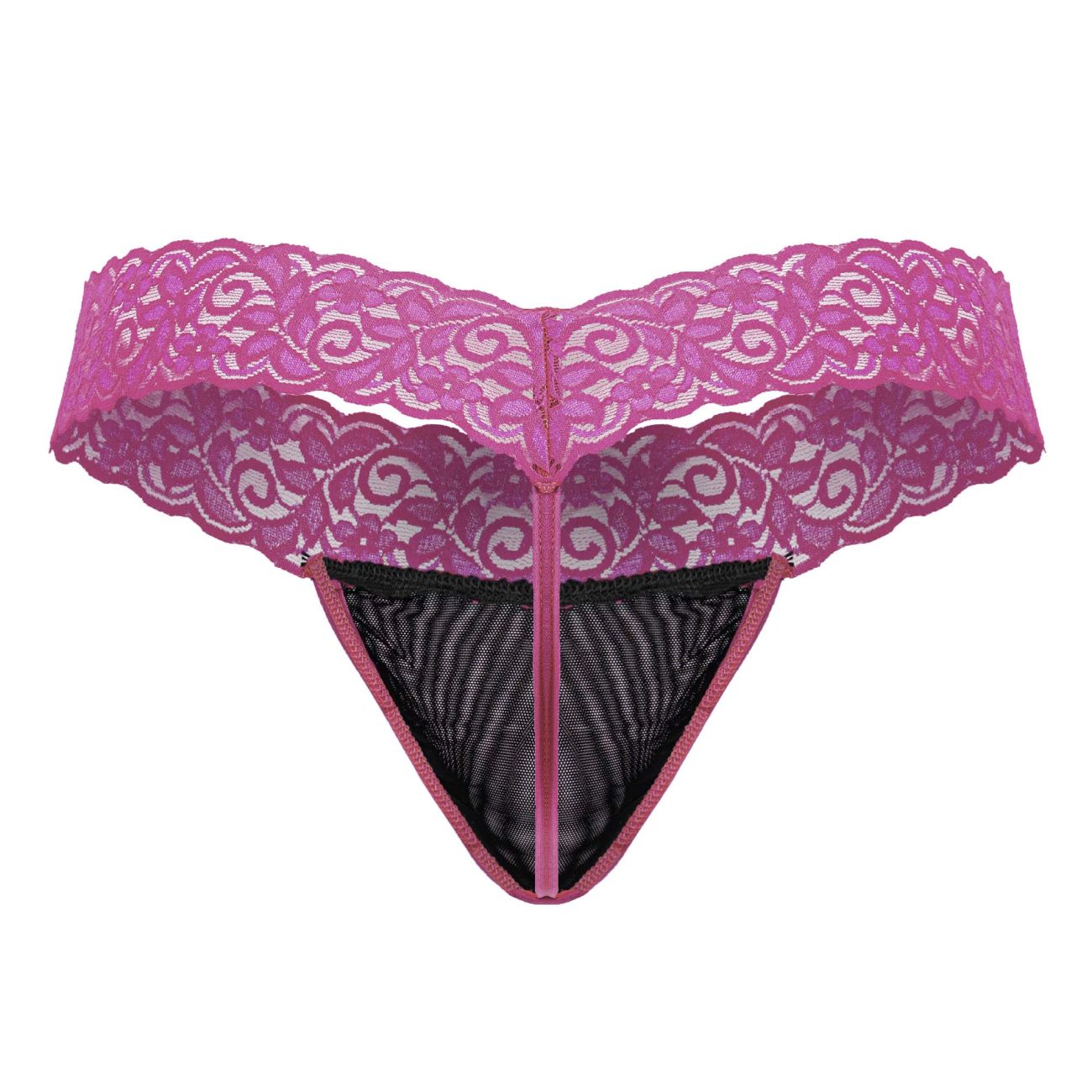 CandyMan 99370 Lace Thongs Color Hot Pink