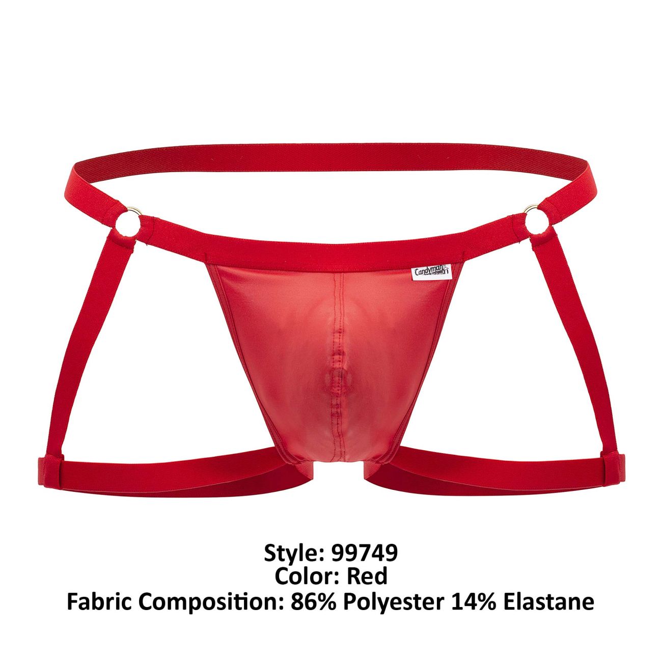 CandyMan 99749 Jarretière Jockstrap Couleur Rouge