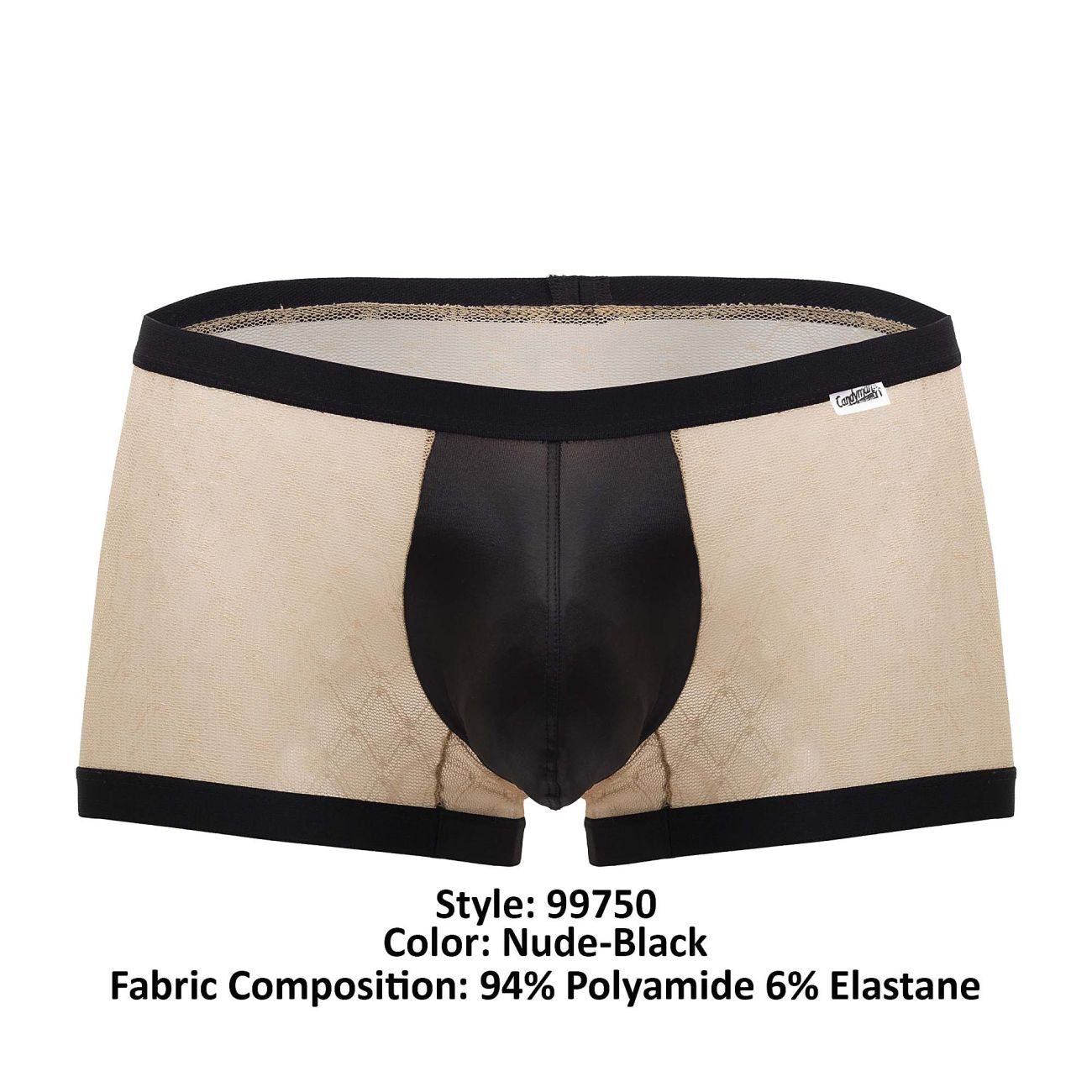 Boxer en dentelle CandyMan 99750 Couleur Nude-Noir