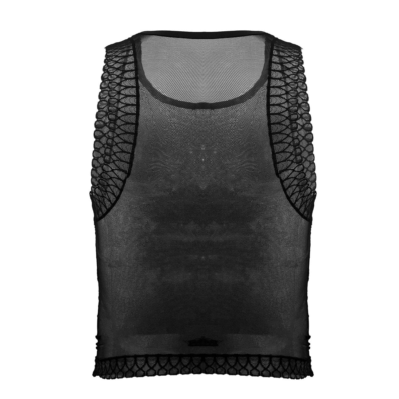 CandyMan 99758 Mesh-Tanktop, Farbe Schwarz