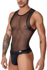 CandyMan 99758 Mesh-Tanktop, Farbe Schwarz