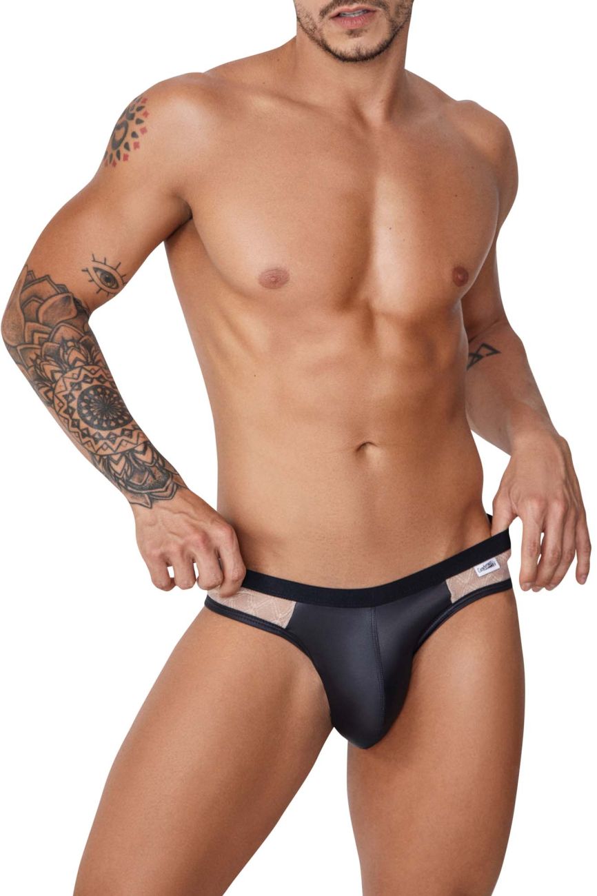 Jockstrap en dentelle CandyMan 99763 Couleur Nude-Noir