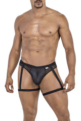 CandyMan 99798 Garter Mesh Thongs Color Black