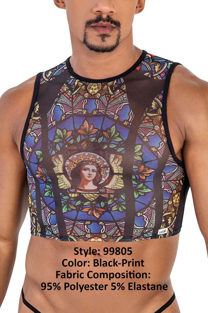 CandyMan 99805 Stained Glass Tank Top Color Black-Print