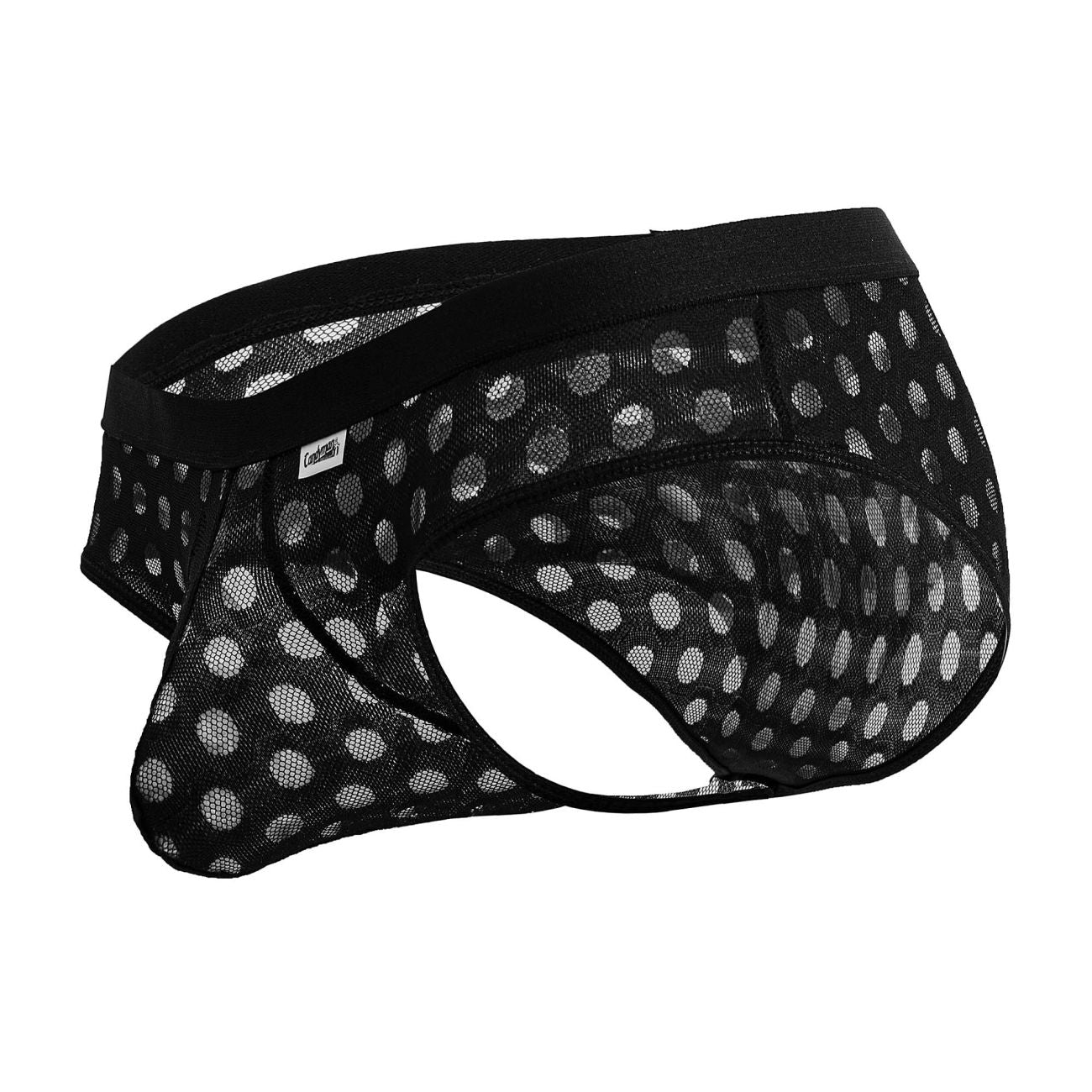 Slip en maille à pois CandyMan 99855, couleur noir