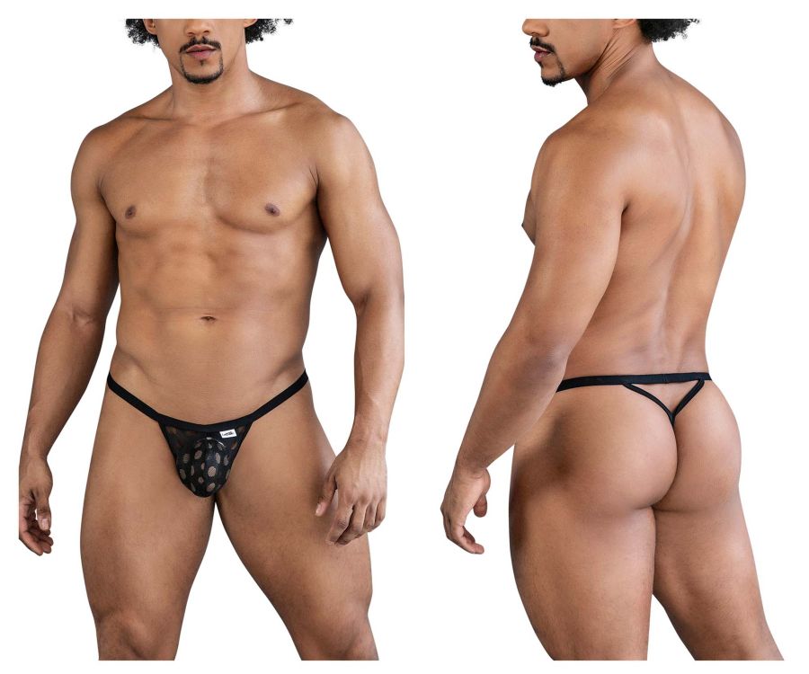 String en maille à pois CandyMan 99856, couleur noir