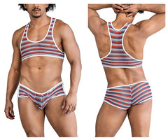 CandyMan 99859 Zweiteiliges Outfit, Farbstreifen