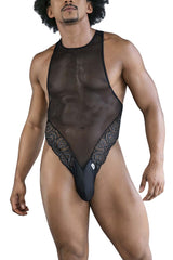 CandyMan 99864 Spitzen-Netz-Bodysuit Farbe Schwarz