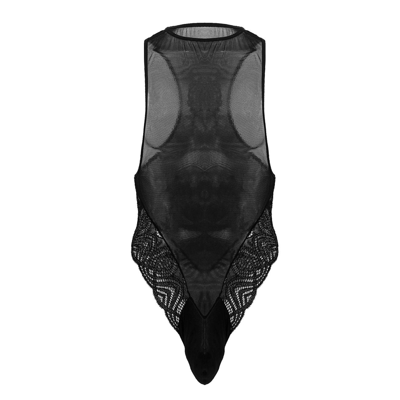CandyMan 99864 Spitzen-Netz-Bodysuit Farbe Schwarz