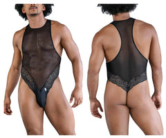 CandyMan 99864 Spitzen-Netz-Bodysuit Farbe Schwarz