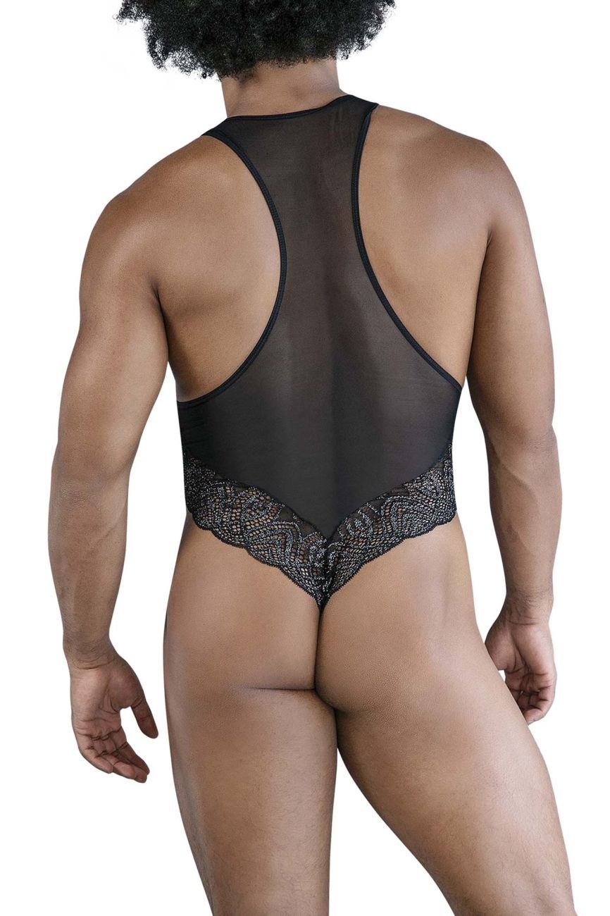 CandyMan 99864 Spitzen-Netz-Bodysuit Farbe Schwarz