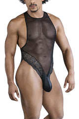 CandyMan 99864 Spitzen-Netz-Bodysuit Farbe Schwarz