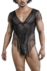 CandyMan 99865 Spitzen-Netz-Bodysuit Farbe Schwarz