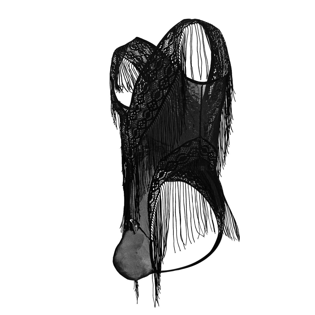 CandyMan 99865 Spitzen-Netz-Bodysuit Farbe Schwarz
