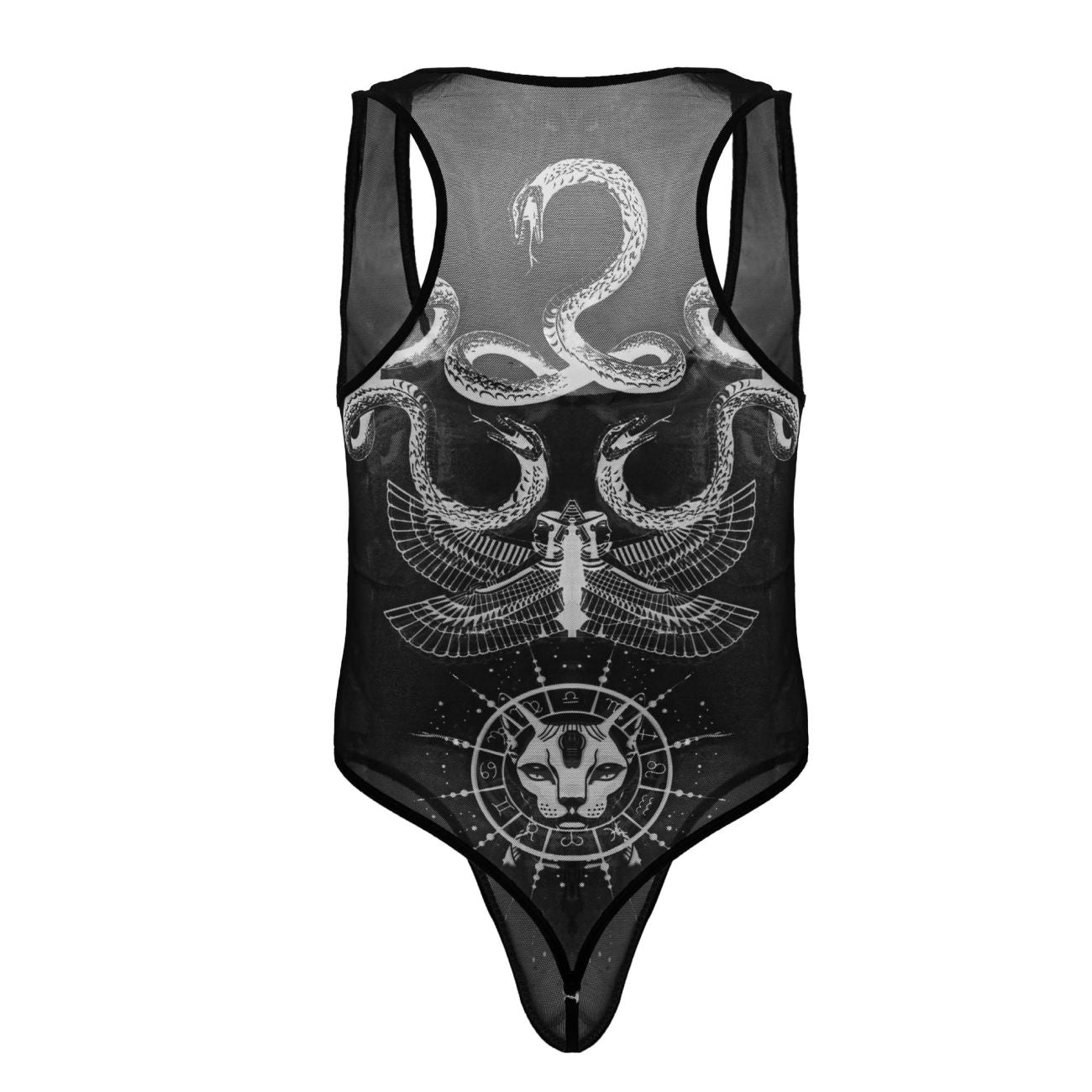 CandyMan 99869 Egyptian Bodysuit Color Black-White