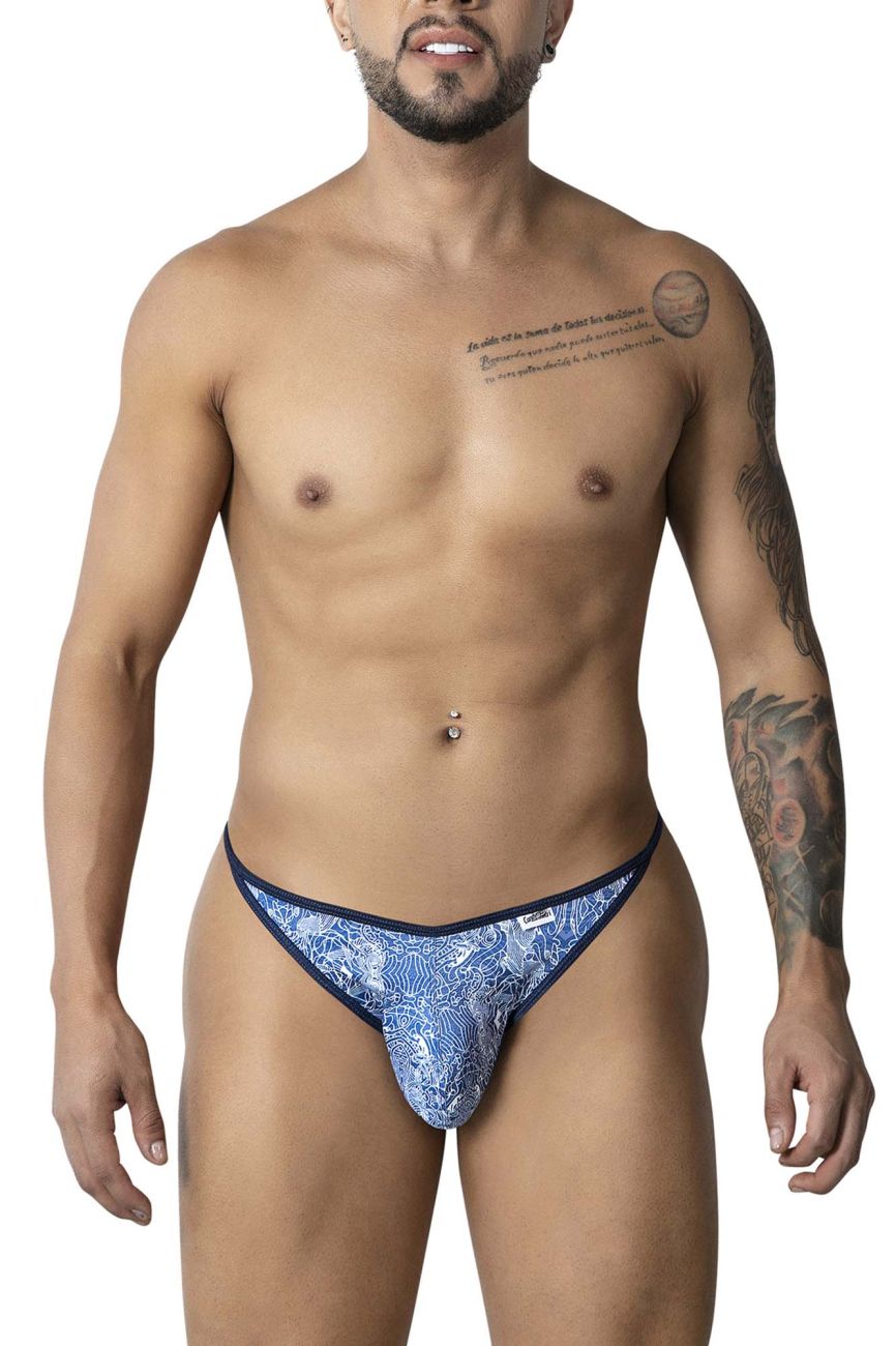 String CandyMan 99875 à imprimé aquatique, coloris bleu et blanc