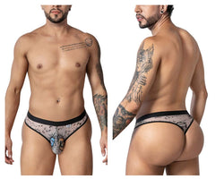 CandyMan 99885 Sun Moon Thongs Color Nude-Black