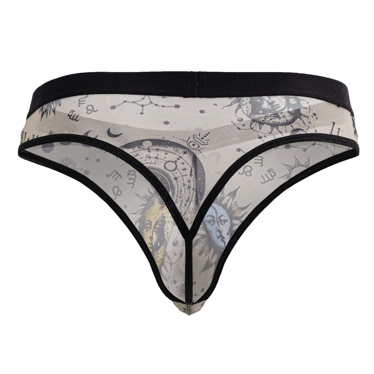 CandyMan 99885 Sun Moon Thongs Color Nude-Black