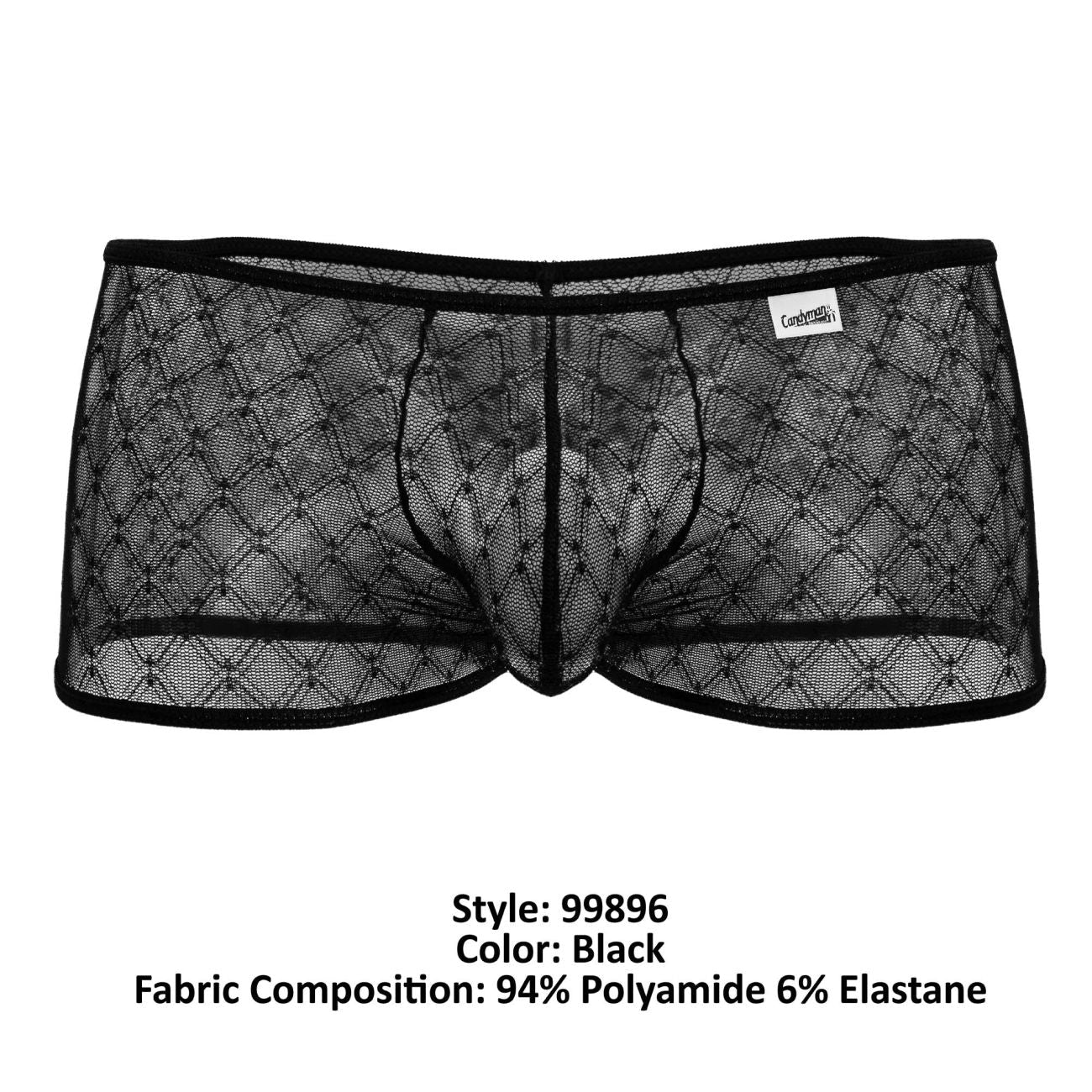 CandyMan 99896 Geometric Mesh Trunks Color Black