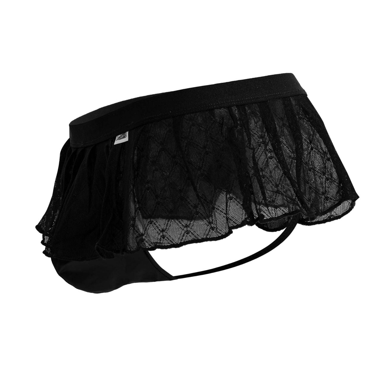 CandyMan 99901 Geometric Mesh Thongs Color Black