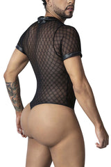 CandyMan 99902 Geometric Mesh Bodysuit Color Black