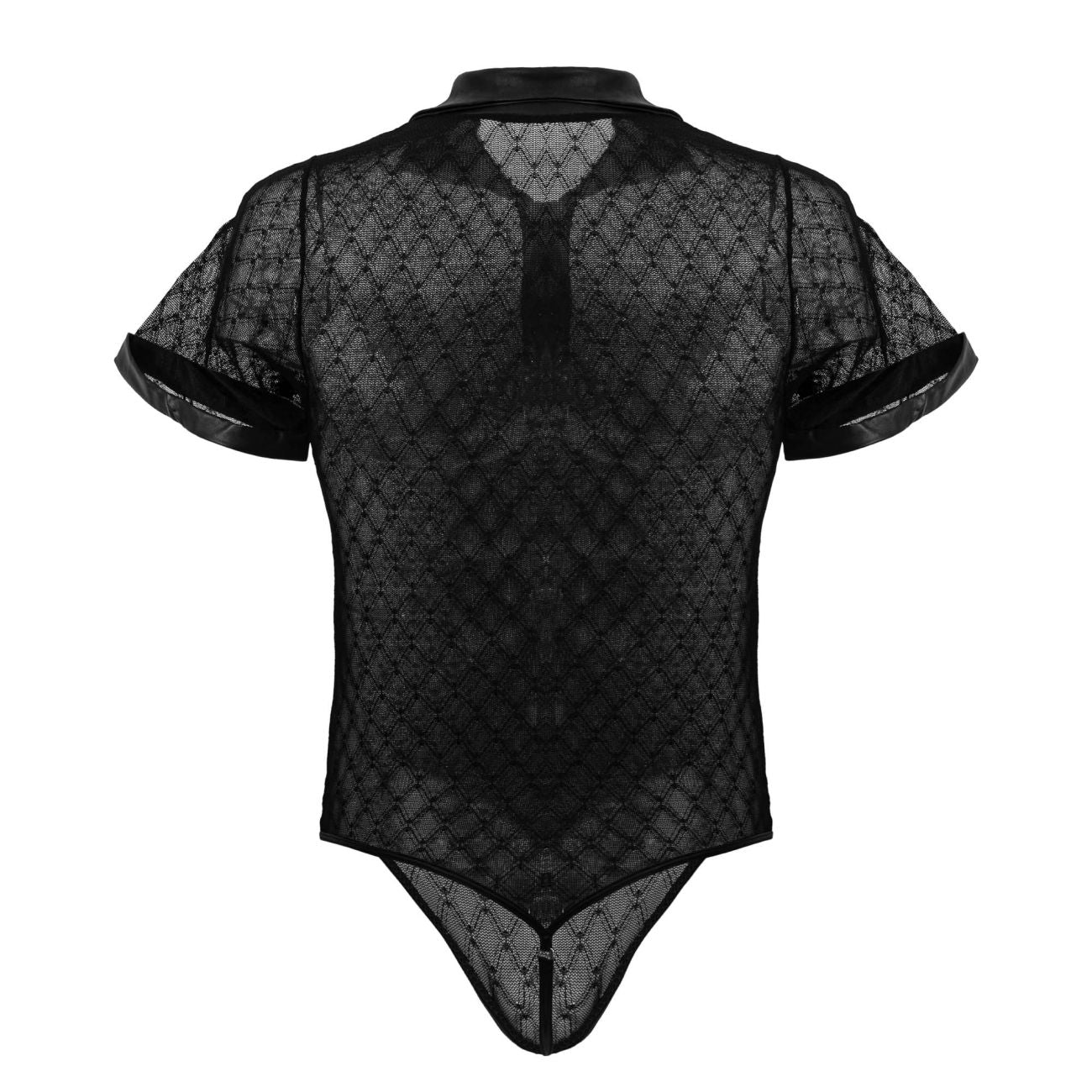 CandyMan 99902 Geometric Mesh Bodysuit Color Black