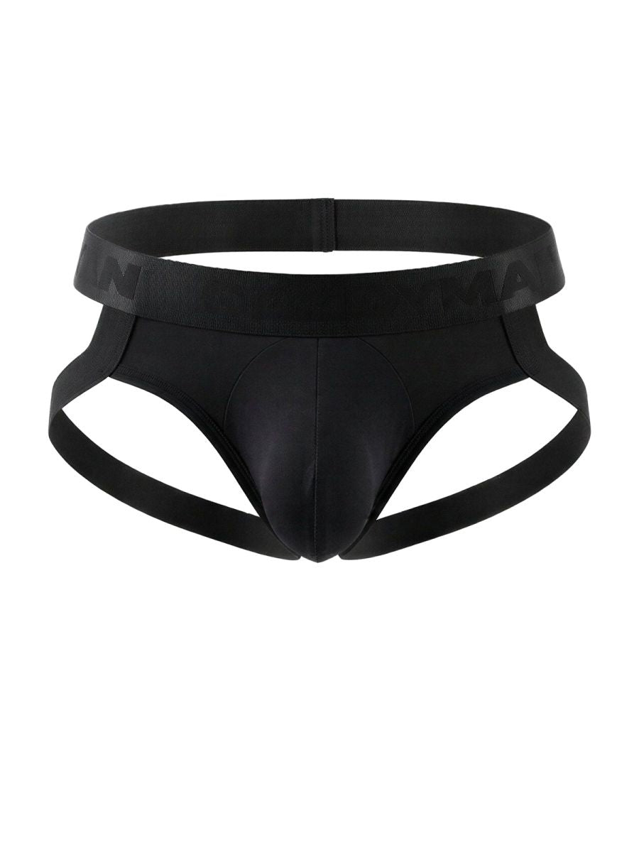 CandyMan 99925 black sleek men’s briefs with wide elastic waistband and subtle branding in a form-fitting design