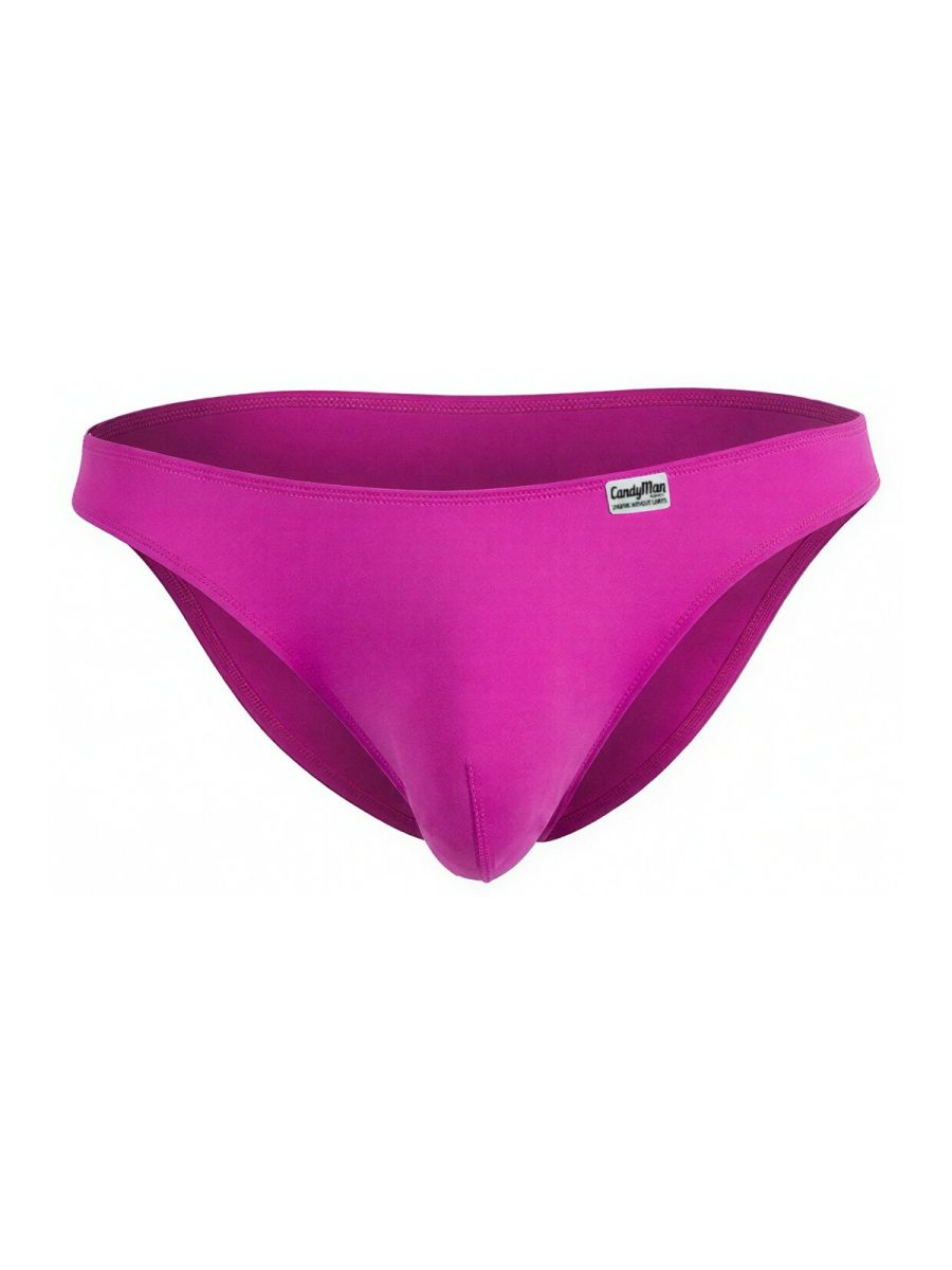 Vibrant fuchsia candyman 99928 bikini swim trunks with sleek form fitting design and smooth fabric
